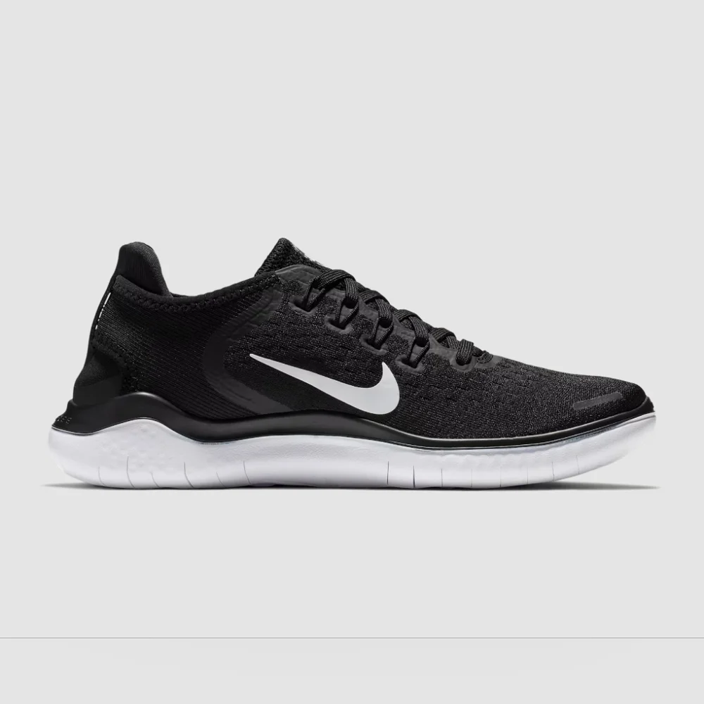Nike Free RN 2018 Sneakers Shoes Black White 8.5